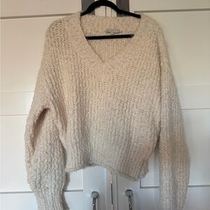 Endless Rose Cream V-Neck Sweater